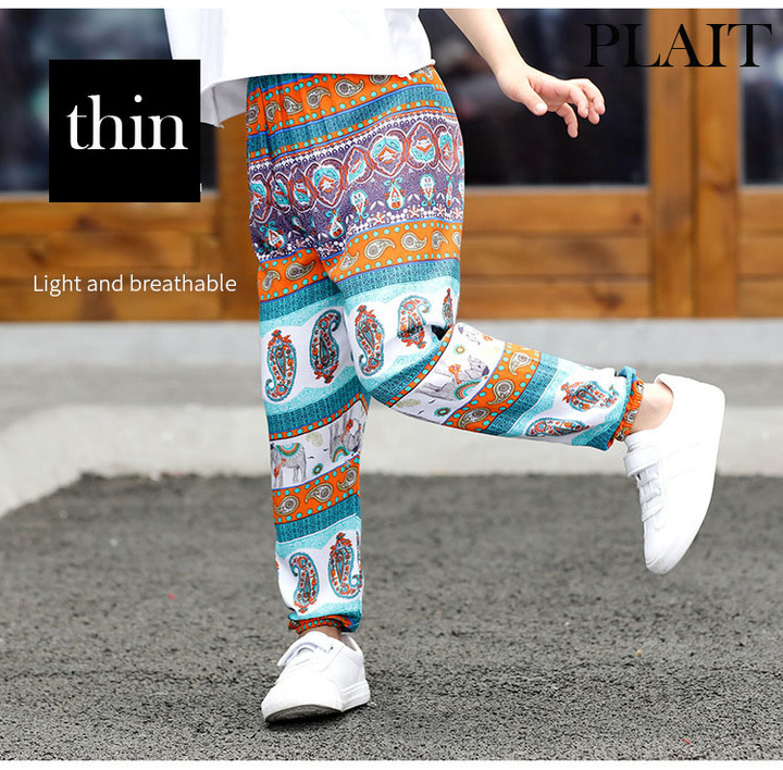 Summer new Korean version of children&apos;s pants boys beach harem pants girls mosquito pants