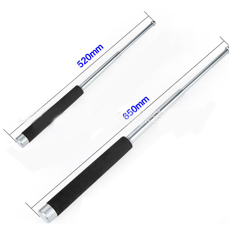 Three sections telescopic crowbar self-defense self-defense supplies equipment stick alloy steel rod