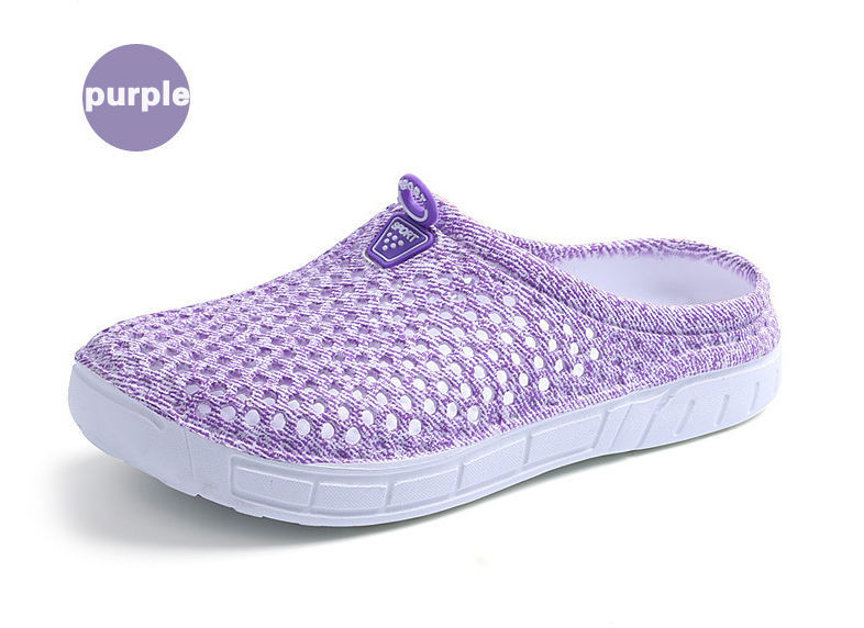 SLS home comfort summer large size women's beach shoes hole shoes non-slip breathable slippers
