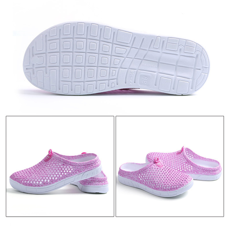 SLS home comfort summer large size women's beach shoes hole shoes non-slip breathable slippers