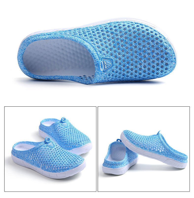 SLS home comfort summer large size women's beach shoes hole shoes non-slip breathable slippers