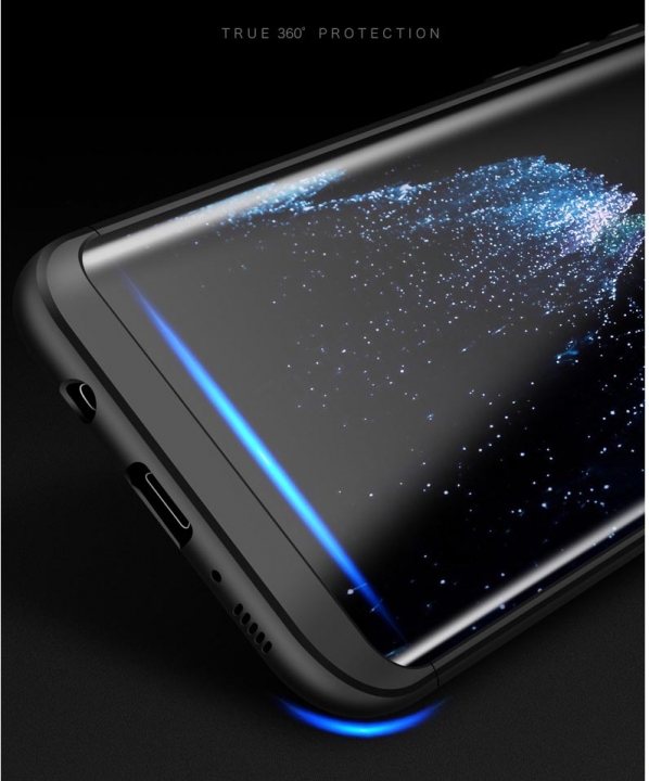 5XIAOHUO Samsung s8/s8plus/note8 360 Degree Full Protection Case Hard PC 3 in 1 Coque Back Cover