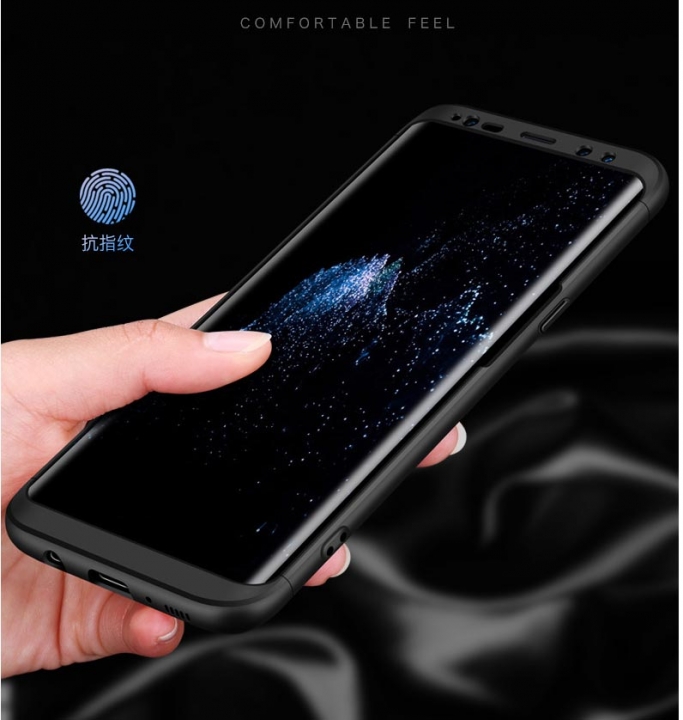 5XIAOHUO Samsung s8/s8plus/note8 360 Degree Full Protection Case Hard PC 3 in 1 Coque Back Cover