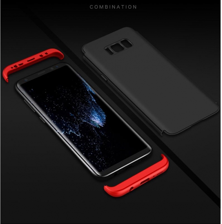 5XIAOHUO Samsung s8/s8plus/note8 360 Degree Full Protection Case Hard PC 3 in 1 Coque Back Cover