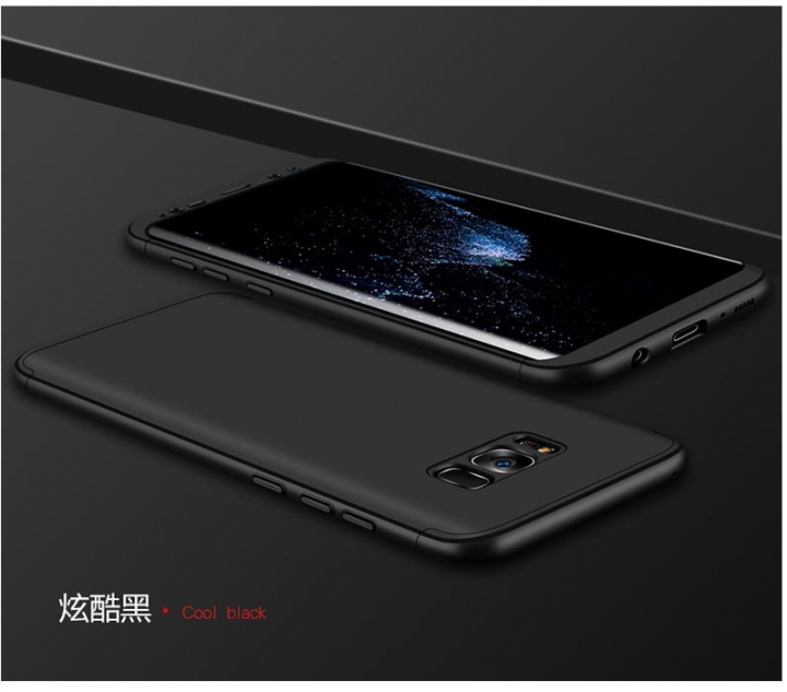 5XIAOHUO Samsung s8/s8plus/note8 360 Degree Full Protection Case Hard PC 3 in 1 Coque Back Cover