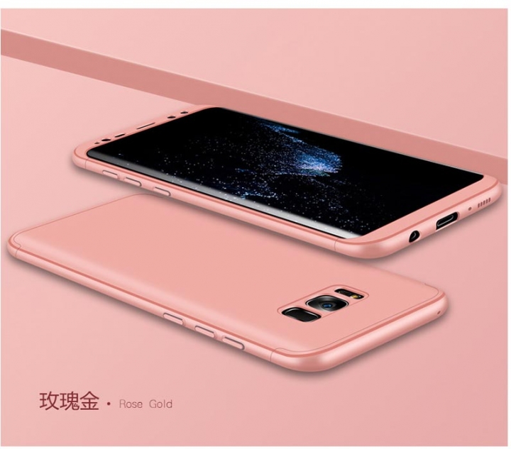 5XIAOHUO Samsung s8/s8plus/note8 360 Degree Full Protection Case Hard PC 3 in 1 Coque Back Cover
