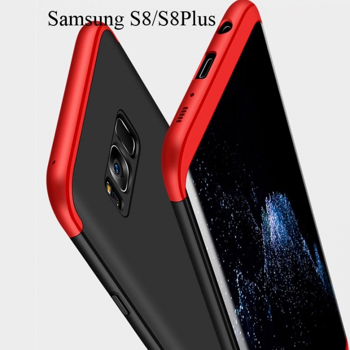 5XIAOHUO Samsung s8/s8plus/note8 360 Degree Full Protection Case Hard PC 3 in 1 Coque Back Cover