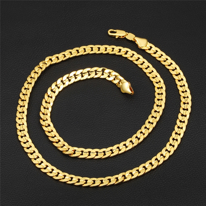 Fashion Luxury Exaggerated Men Women 18K Gold Necklace Exquisite Gold Bracelets