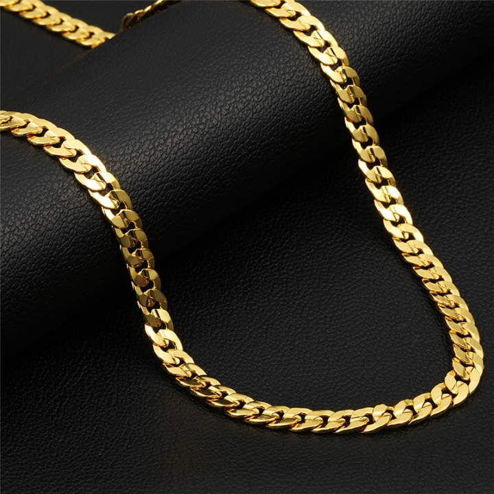 Fashion Luxury Exaggerated Men Women 18K Gold Necklace Exquisite Gold Bracelets