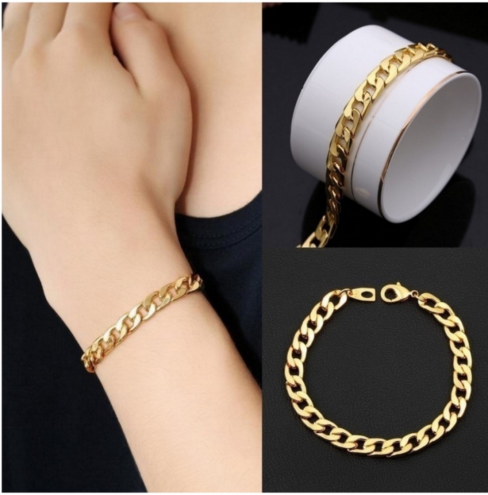 Fashion Luxury Exaggerated Men Women 18K Gold Necklace Exquisite Gold Bracelets
