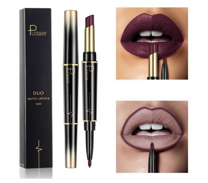 16 Color New Double Ended Sexy Lasting Matte Waterproof Lipliner and Lipstick Pencils