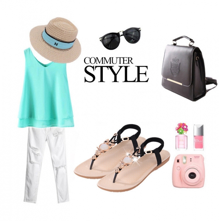 New Womens Flat Sandal T-strap Thong Flip Flops Shoe Summer Sandals Comfortable Non-Slip shoes