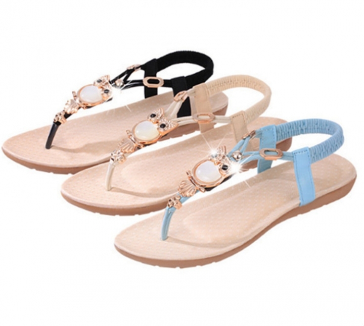 New Womens Flat Sandal T-strap Thong Flip Flops Shoe Summer Sandals Comfortable Non-Slip shoes