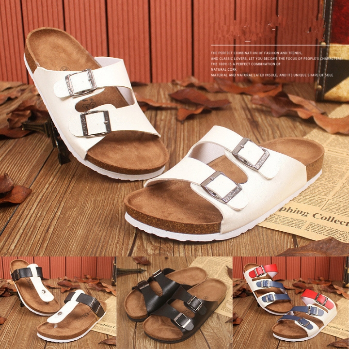 Unisex Summer New Style Fashion Casual Cork Slippers Beach Outdoor Slippers Size 35-44