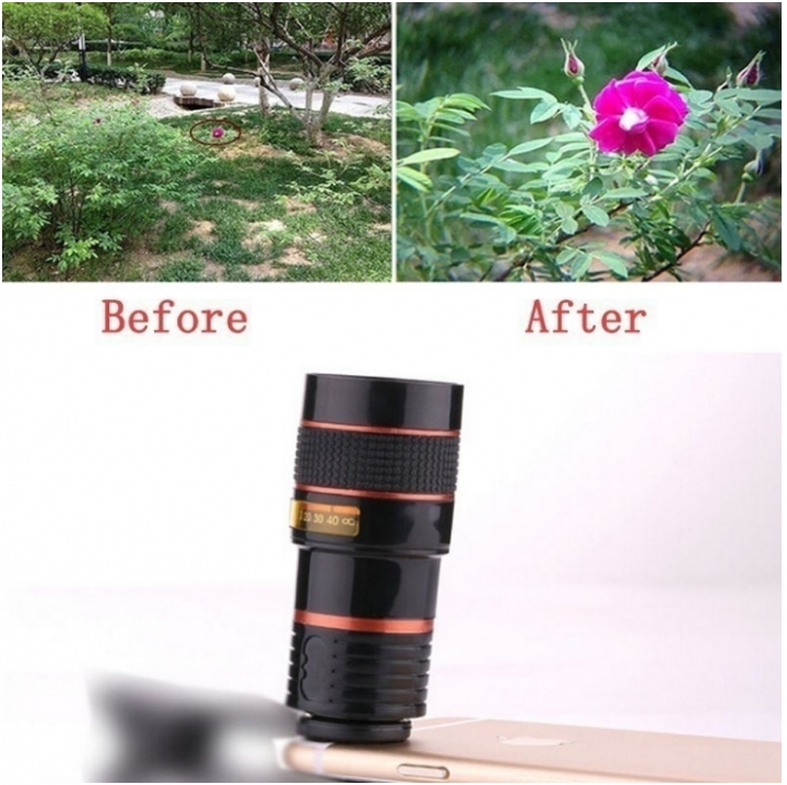 HD360 Optical Clip Telephoto Telescope Camera Lens for Smart Phone,Transform Phone Into A Camera FV