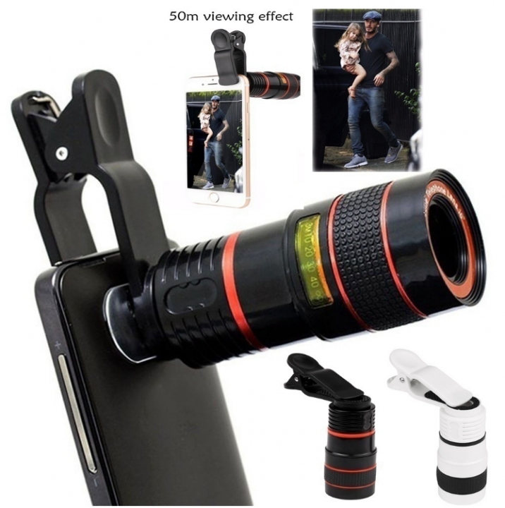 HD360 Optical Clip Telephoto Telescope Camera Lens for Smart Phone,Transform Phone Into A Camera FV