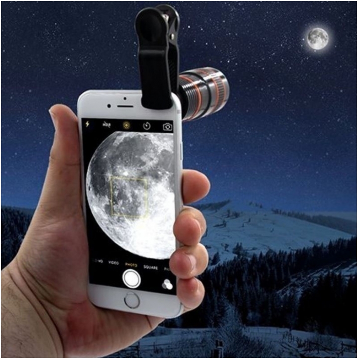 HD360 Optical Clip Telephoto Telescope Camera Lens for Smart Phone,Transform Phone Into A Camera FV
