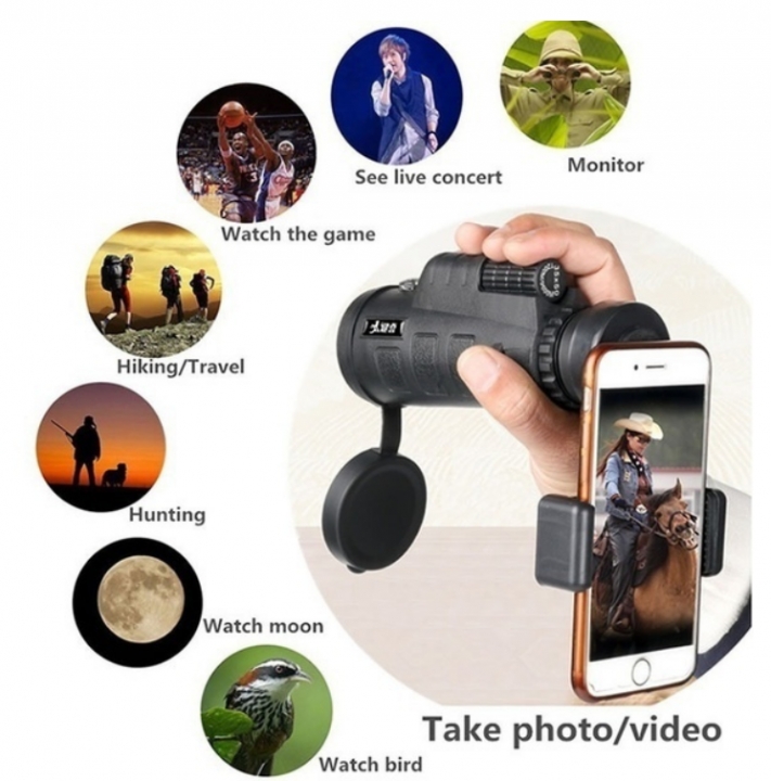 Extra Long Distance 1600M/9800M Monocular Low Light Night Vision High - Angle Telescope Monocular