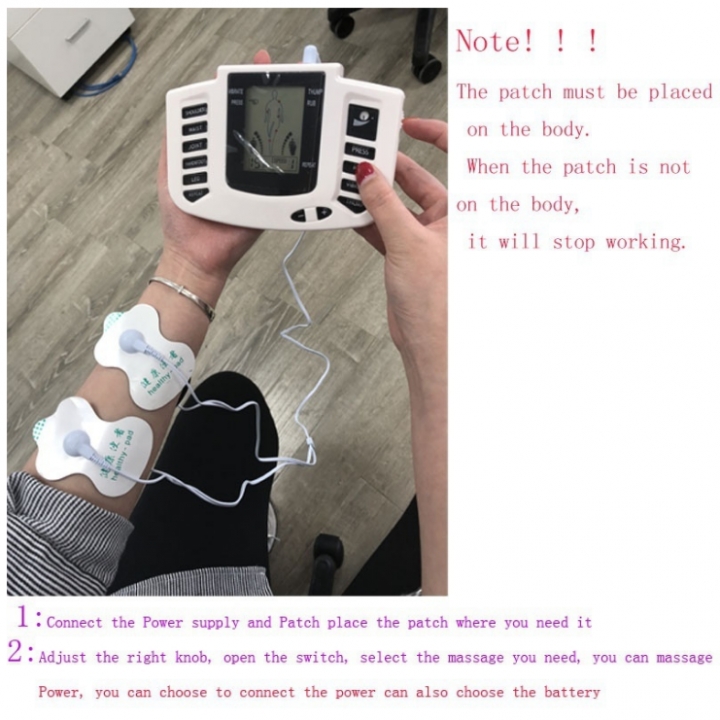 Electrical Stimulator Full Body Relax Muscle Massager Pulse tens Acupuncture with therapy+16 pads