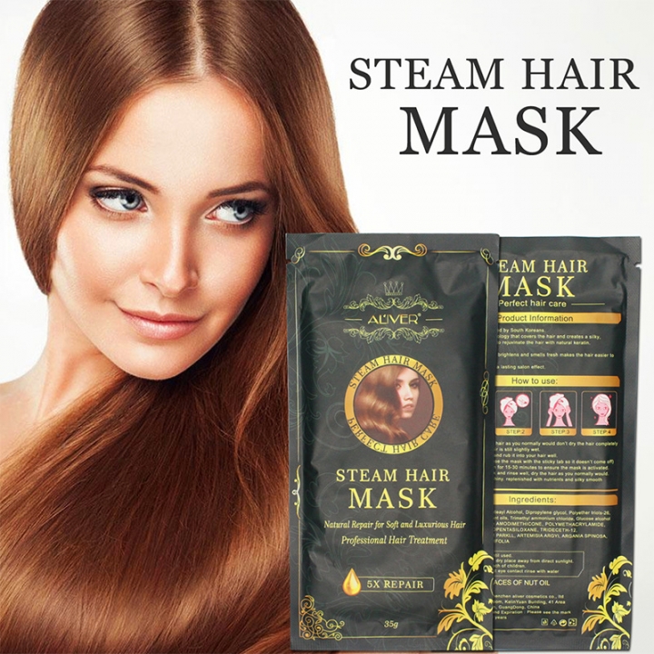 3 pcs Automatic Heating Steam Hair Mask Moisturizing Nourish Keratin Argan Oil Treatment Hair Care
