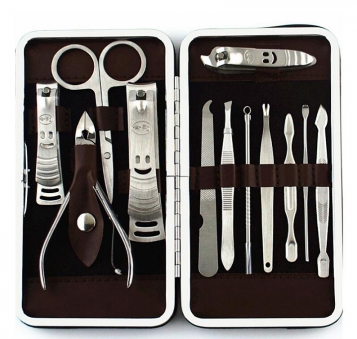 12PCS/Set Nail Care Manicure Pedicure Scissors Nail Clipper Earpick Grooming Kits Tool Useful