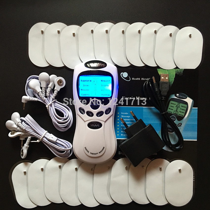 Electrical Stimulator Full Body Relax Muscle Massager Pulse tens Acupuncture therapy+20 pads