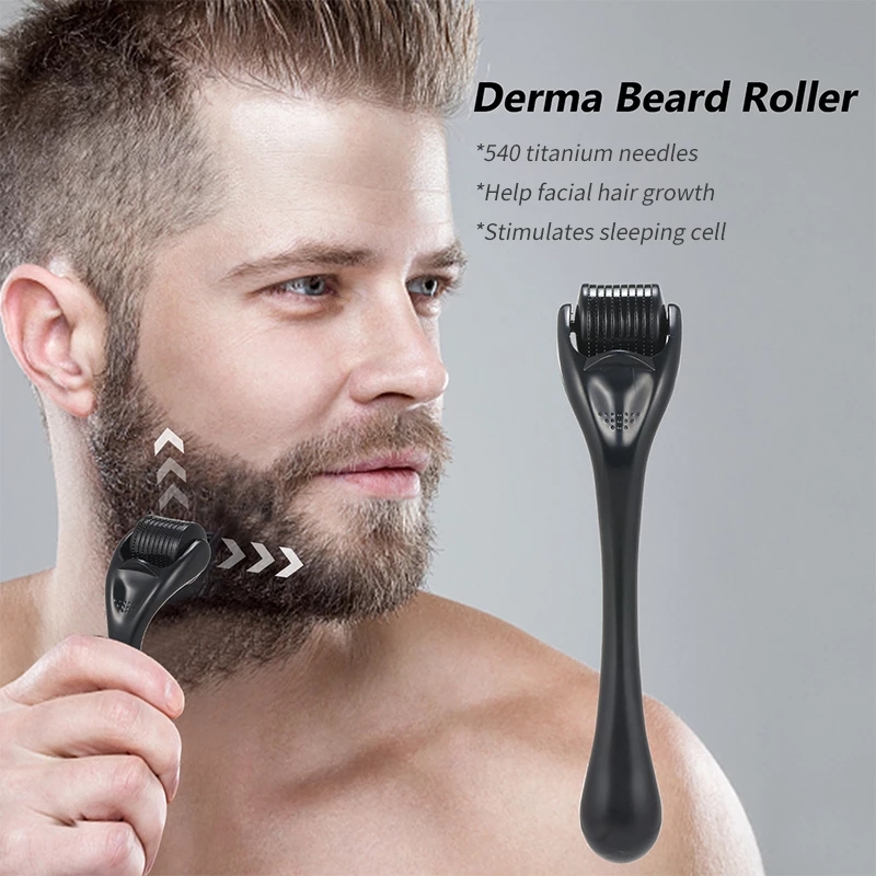 Beard Derma Roller Titanium For Hair Growth For Face Machine Microniddle Needle Roller