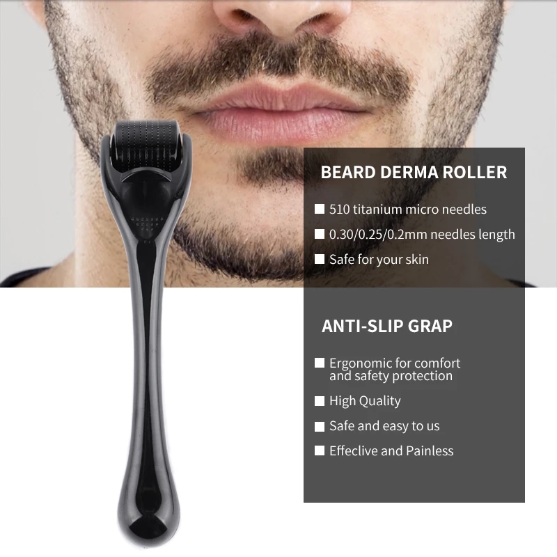 Beard Derma Roller Titanium For Hair Growth For Face Machine Microniddle Needle Roller