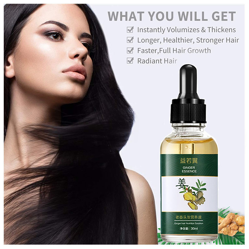 Powerful Hair Growth Ginger Extract Essential Oil Treatment Anti Hair Loss Hair Care Serum