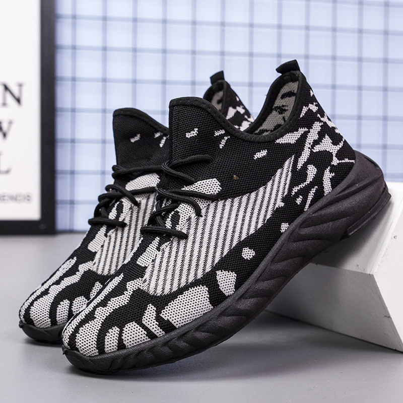 New Style Leisure Sports Flying Woven Men's Tennis Shoes Light And Non Slip Men's Sports Shoes
