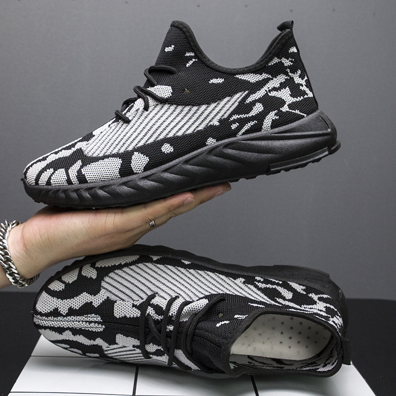 New Style Leisure Sports Flying Woven Men's Tennis Shoes Light And Non Slip Men's Sports Shoes