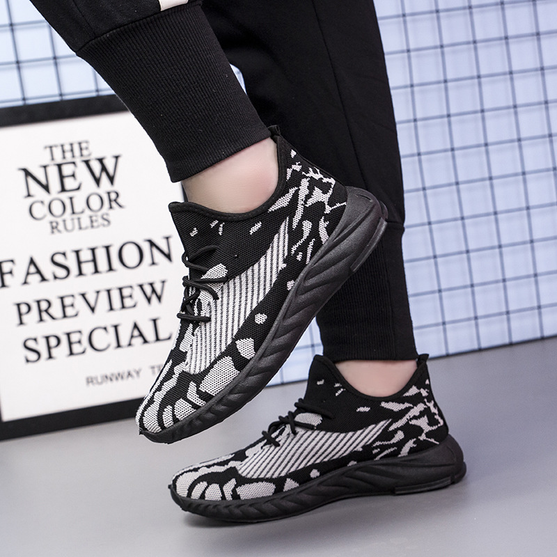 New Style Leisure Sports Flying Woven Men's Tennis Shoes Light And Non Slip Men's Sports Shoes