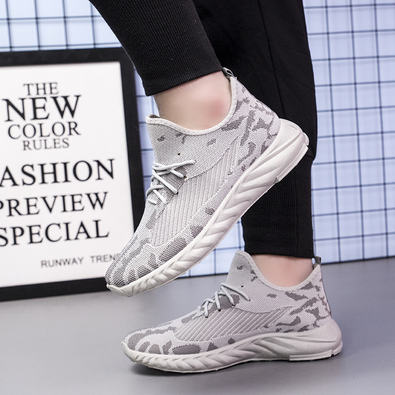 New Style Leisure Sports Flying Woven Men's Tennis Shoes Light And Non Slip Men's Sports Shoes