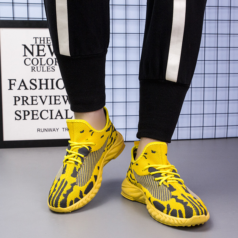 New Style Leisure Sports Flying Woven Men's Tennis Shoes Light And Non Slip Men's Sports Shoes