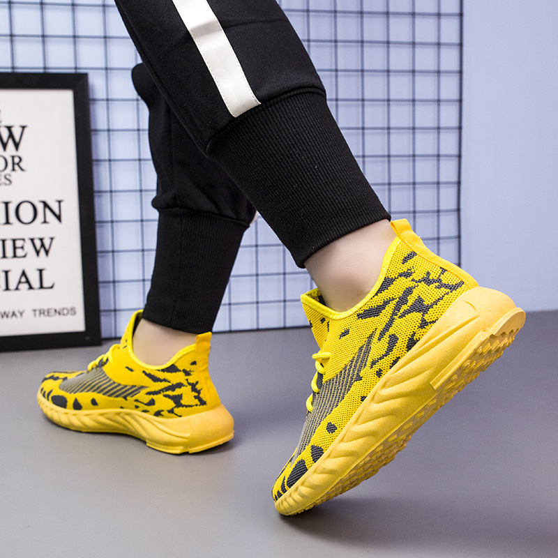New Style Leisure Sports Flying Woven Men's Tennis Shoes Light And Non Slip Men's Sports Shoes