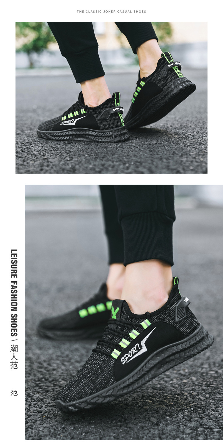 Mens Shoes New Reflective Shoes Casual Versatile Sports Shoes Boys  Non Slip Shoes Night Reflective