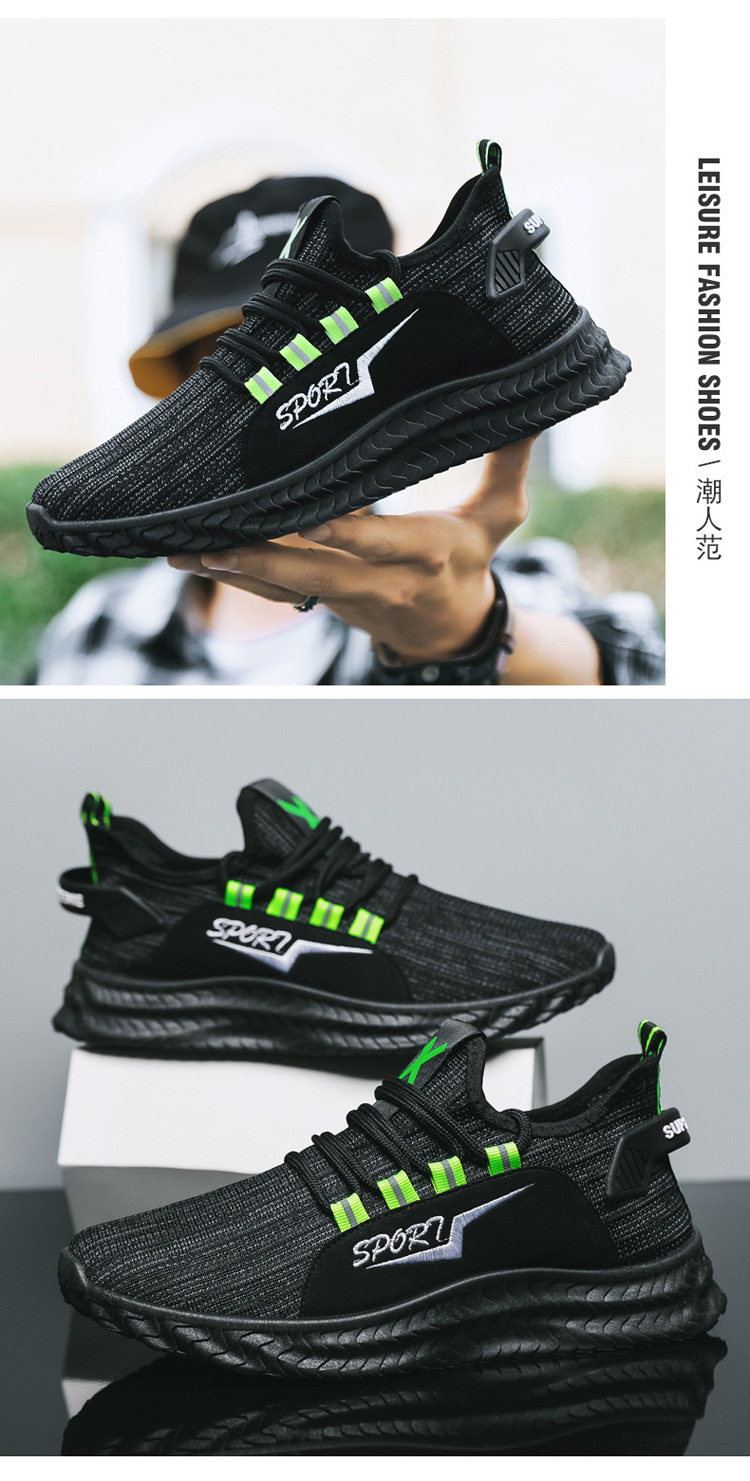 Mens Shoes New Reflective Shoes Casual Versatile Sports Shoes Boys  Non Slip Shoes Night Reflective
