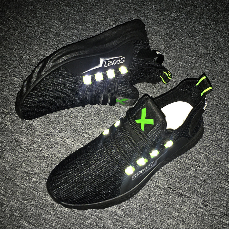 Mens Shoes New Reflective Shoes Casual Versatile Sports Shoes Boys  Non Slip Shoes Night Reflective