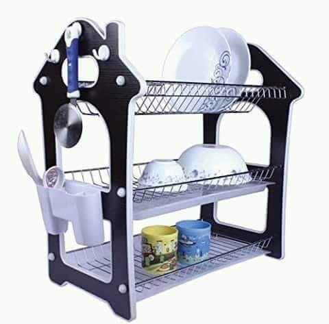 3 Tier Dish Rack Kitchen Utensils Organizer -