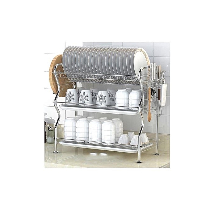 3 TIER DISH DRAINER SILVER