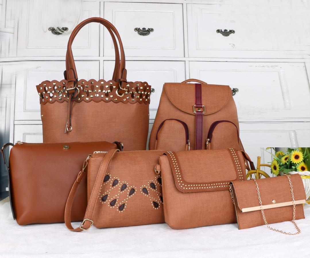 Elegant Women's Bags 6 in 1 Ladies Handbags with Backpack