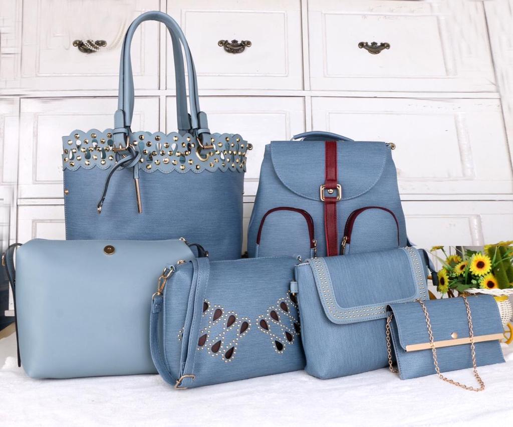 Elegant Women's Bags 6 in 1 Ladies Handbags with Backpack