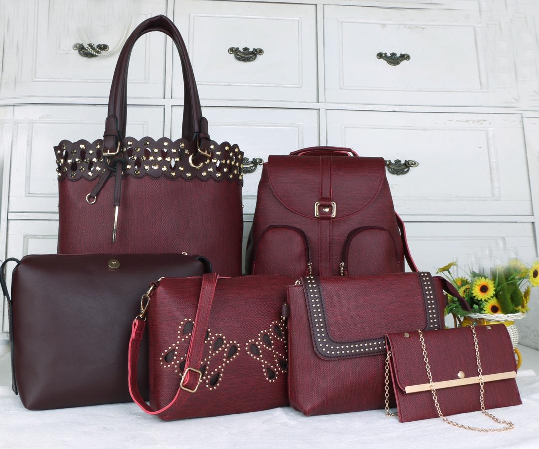 Elegant Women's Bags 6 in 1 Ladies Handbags with Backpack