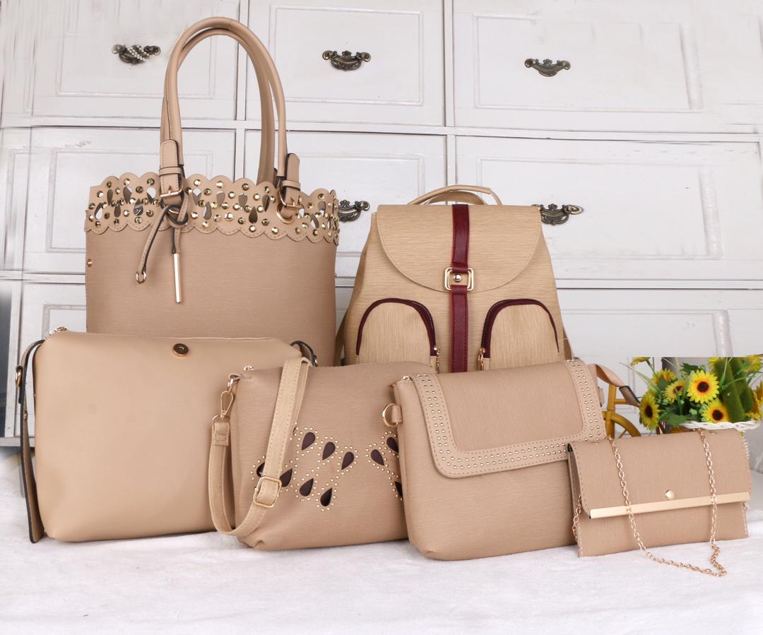Elegant Women's Bags 6 in 1 Ladies Handbags with Backpack