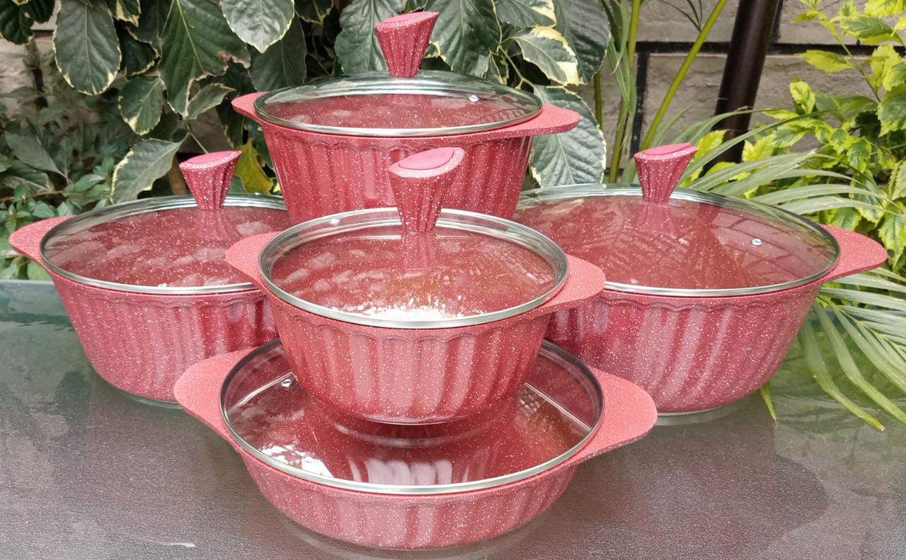 Lucky Rain 10 Pcs High Quality Nonstick Cookware Set / Cooking Pots