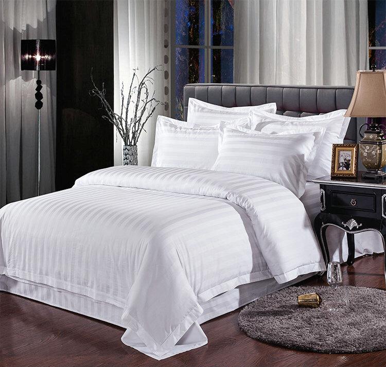 6*6 White Cotton Duvet Cover Set ( 1 Duvet Cover, 2 Pillow cases and 1 Bed-sheet )