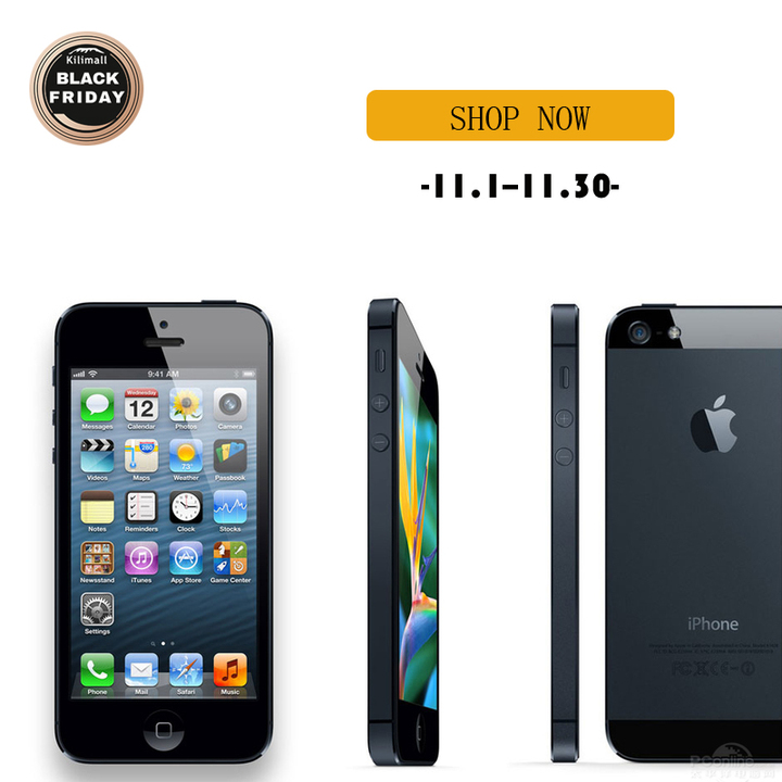Refurbished iPhone 5-4&apos;&apos;,16GB,Authentic Guaranteed,Unlocked smart phone Smart Mobile