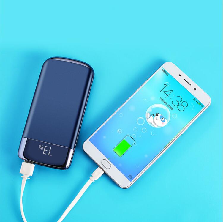 10000mah Power Bank External Battery PoverBank 2 USB LED Powerbank for android  iphone