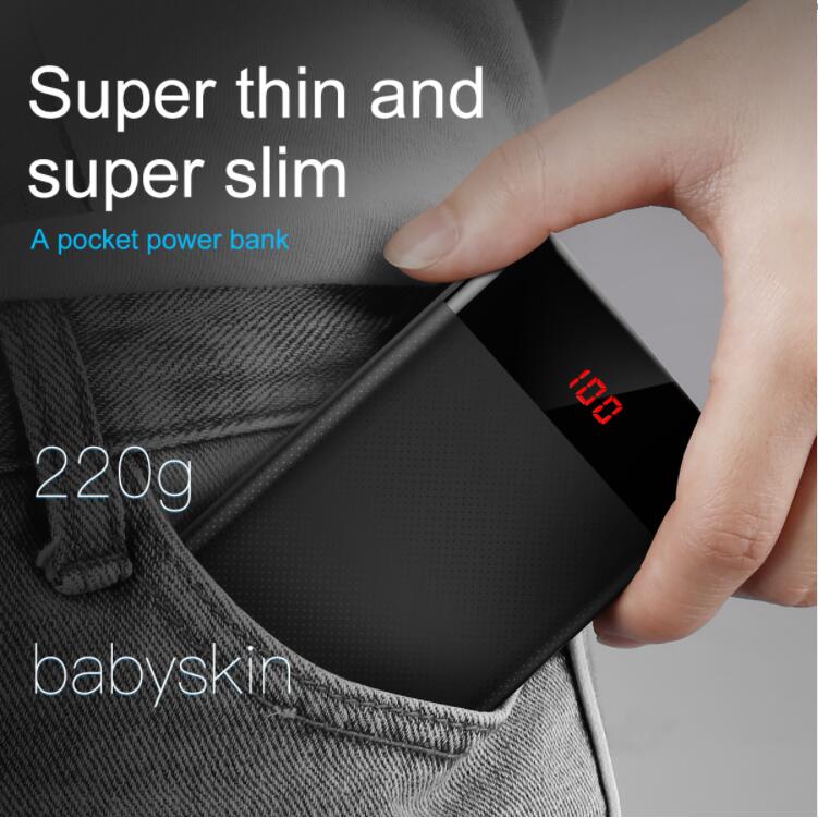 10000mAh Dual USB LCD Powerbank Slim Poverbank Portable Battery Pack Charger For iPhone android