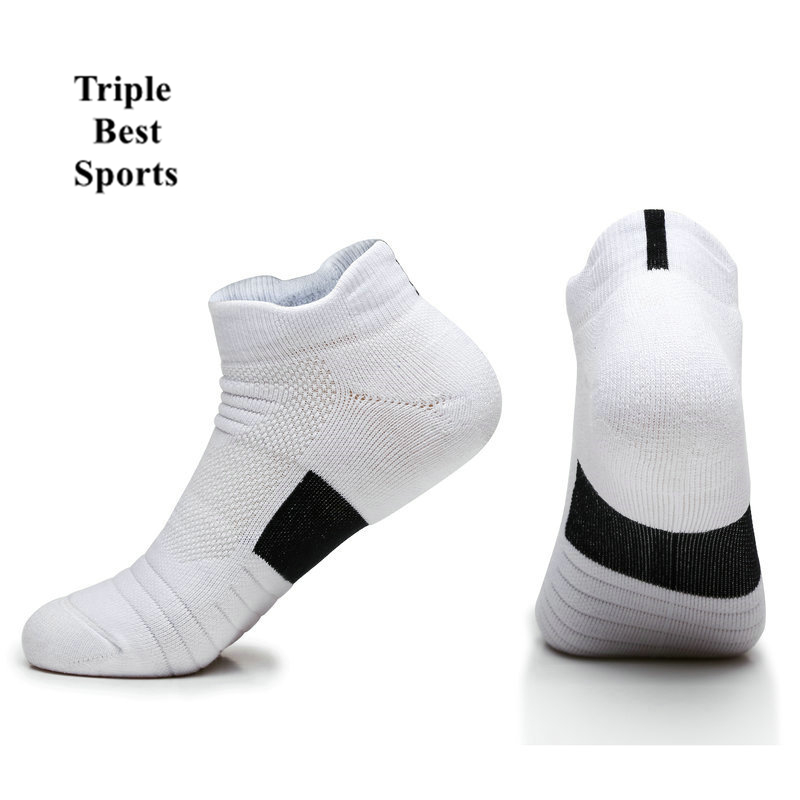 5 Pairs High Quality Men's Professional Basketball Running Compression Cotton Sports Stockings Socks 5 Pairs Crew Middle Ankle Size Mix Color Suit Grils Hosiery Black For Men Man Buckle